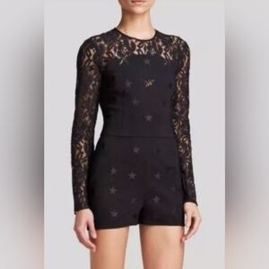 NWT!! (559$) Torn By Ronny Kobo | Elegant 'Bella Romper Stars', Size S